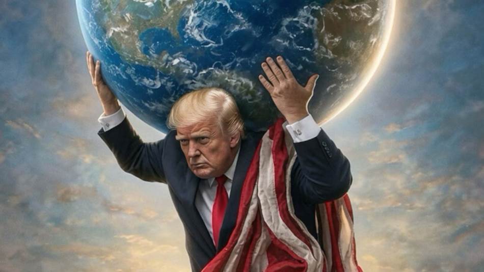 Nova AI objava Donalda Trampa izazvala haos: Ogrnut zastavom nosi planetu Zemlju na leđima