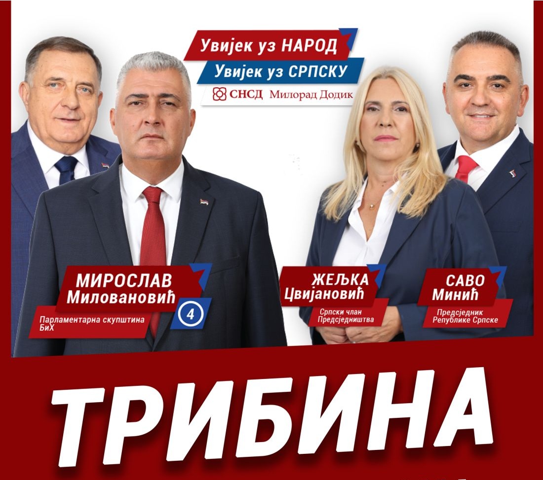 Tribina SNSD-a u utorak u Velikoj Obarskoj 