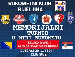 Memorijalni turnir u mini rukometu Željko Savić i Aleksandar Marinković