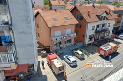 Požar u Bijeljini, vatrogasci na terenu