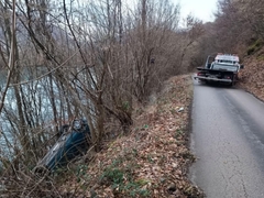 Drveće zaustavilo slijetanje vozila u Drinu (FOTO)