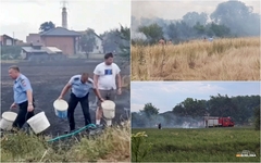 Kako su vatrogasci, policajci i mještani spasili kuće u Bijeljini: Vodu za gašenje požara uzimali i iz dječijih bazena (FOTO)