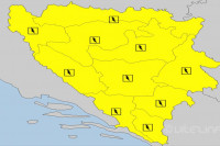 Danas i sutra upaljen žuti meteoalarm zbog vremenskih neprilika u BiH