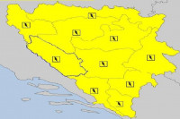 Za cijelo područje BiH upaljen je žuti meteoalarm