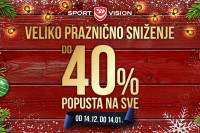 Veliko PRAZNIČNO SNIŽENJE  u Sport Vision-u