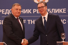 Dodik i Vučić o pitanjima od značaja za budućnost srpskog naroda