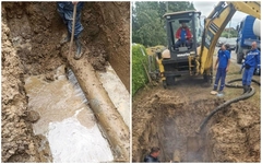 Semberija: Šest naselja ostalo bez vode, na mjestu kvara i direktor “Vodovoda” (FOTO)