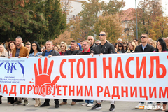 U Bijeljini održan protestni skup "Stop nasilju nad prosvjetnim radnicima" (FOTO)