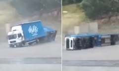 Nevrijeme u dijelovima BiH: Vjetar rušio krovove, lomio drveće i prevrnuo kamion