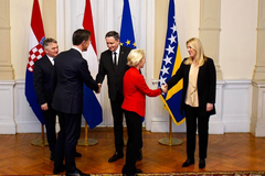 Fon der Lejen i Mark Rute stigli u Predsjedništvo BiH, Plenković otkazao dolazak