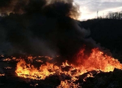 Bratunac: Ugašen požar na bivšoj deponiji smeća