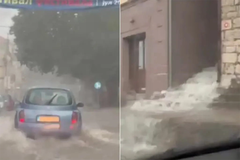 Nevrijeme u Trebinju, ulice pod vodom