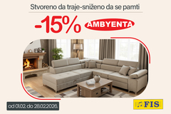 Osvježite svoj dom uz FIS: Ambyenta namještaj snižen 15% tokom februara!