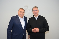 Vučić sa Dodikom: Hvala za sve ove godine što smo se borili za Srbiju i Srpsku