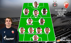 Zvezdin tim za derbi: Jedna promjena u odnosu na mart