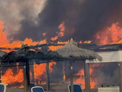 Veliki požar na popularnoj plaži u Crnoj Gori