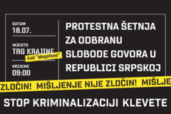 U utorak protest “Stop kriminalizaciji klevete“