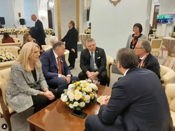 Cvijanovićeva i Dodik u Moskvi s Vučićem i Ficom