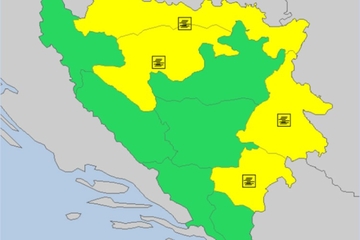 Žuto upozorenje na maglu tokom prijepodneva