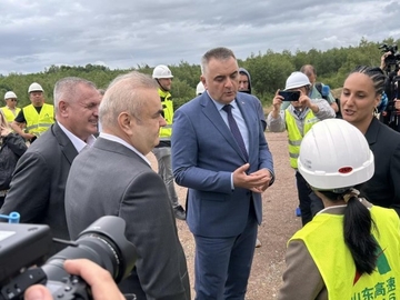 Minić i Stevanović posjetili gradilište na auto-putu Banjaluka-Prijedor