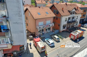 Požar u Bijeljini, vatrogasci na terenu