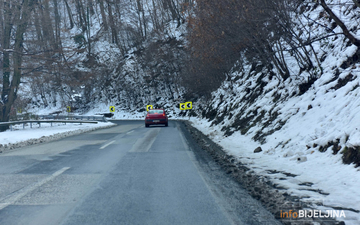 Kolovozi klizavi, ugažen snijeg u višim predjelima