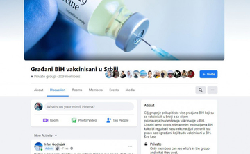 Osnovana Facebook grupa građana BiH vakcinisanih u Srbiji