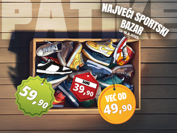 Svi u Bijeljinu: NAJVEĆI SPORTSKI BAZAR U OUTLETU u Đak Sportu – patike već od 39.90 KM!