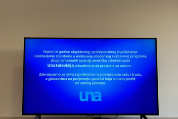 UNA TV prekinula emitovanje programa