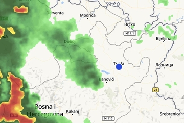Pratite kretanje nevremena prema BiH