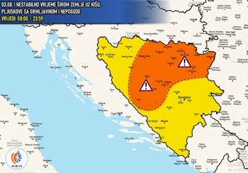 Izrazito nestabilan dan uz lokalno pljuskove sa grmljavinom pa i nepogode