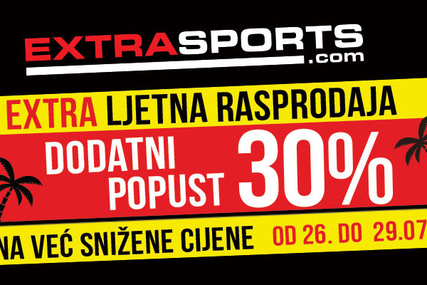Extra ljetna rasprodaja u EXTRA SPORTS radnjama