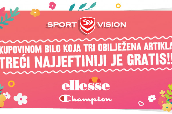 Kupovinom dva dobiješ tri - Champion i Ellesse sniženje