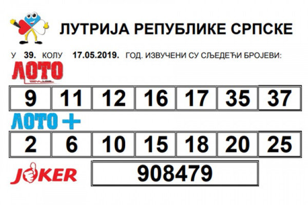 Izvučena loto sedmica, premija oko 3,5 miliona KM