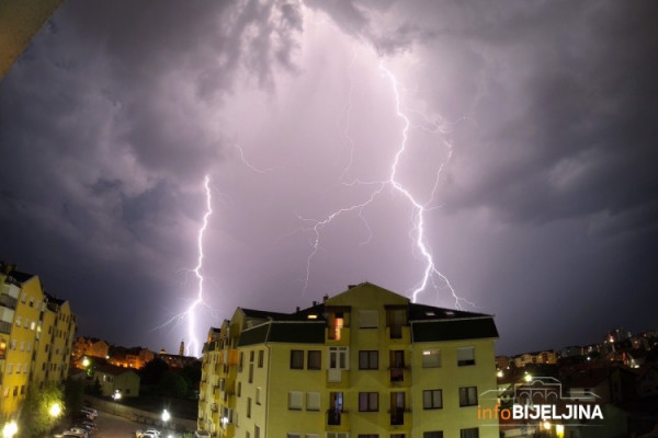 Izdat žuti meteoalarm zbog nevremena sa grmljavinom