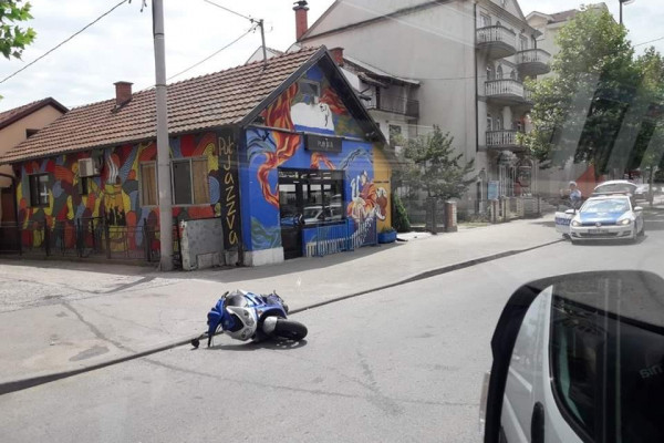 Udaren motociklista u Bijeljini, uviđaj u toku