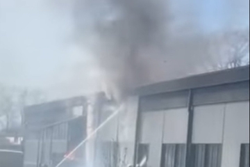Veliki požar u prijedorskoj fabrici (VIDEO)