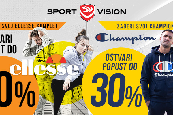 Budite drugačiji i izaberite autentične Ellesse ili Champion komplete