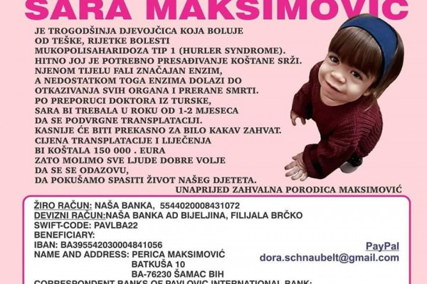 POMOZIMO MALOJ SARI Udruženje likovnih umjetnika Sveti Luka ogranizuje humanitarnu aukciju /FOTO/