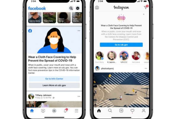 Facebook i Instagram će vas podsjećati na nošenje maske