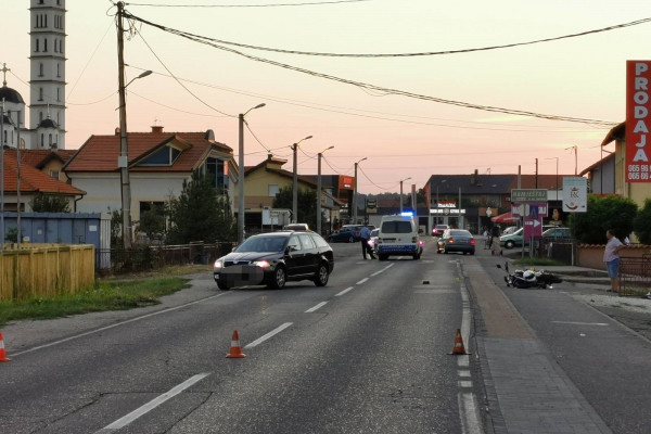 Bijeljina: Nezgoda na koridoru, povrijeđen motociklista (FOTO)