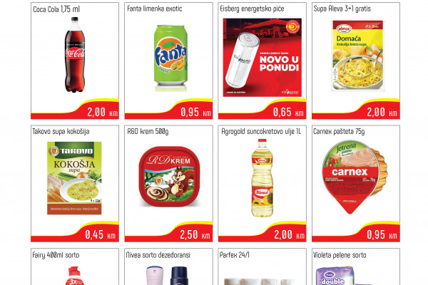 TRAJNO NISKE CIJENE – Market „Nešković“ Crnjelovo