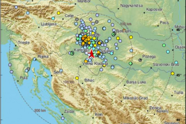 Novi zemljotres večeras u Hrvatskoj