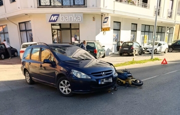 Bijeljina: Sudar automobila i motocikla, gužve u saobraćaju