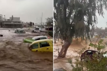 Snažna oluja izazvala kolaps u Grčkoj: Bujice nose vozila (VIDEO)