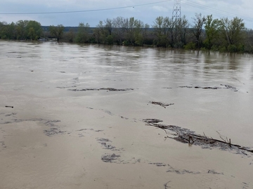 Vrhunac vodenog talasa na Savi danas kod Јasenovca