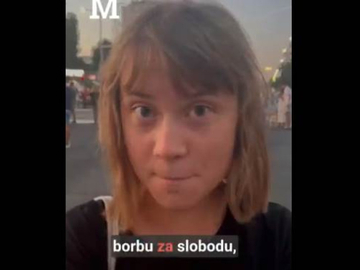 Greta Tunberg na protestu u Beogradu (VIDEO)