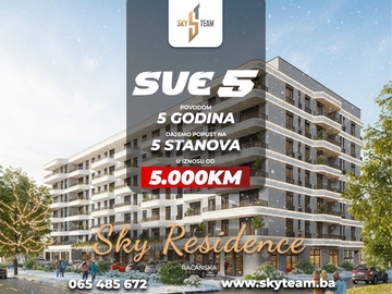 Požurite i iskoristite priliku: Sky Team Bijeljina povodom petog rođendana daje popust od po 5.000 KM na pet stanova