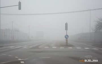 Smanjena vidljivost zbog magle na području Banjaluke, Prijedora, Doboja