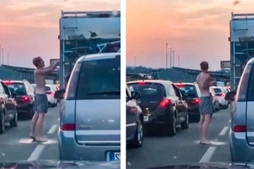 Muškarac se istuširao u koloni na Bregani, snimak nasmijao mnoge